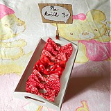 Detský textil - Červená mašľa, srdiečko na kočík - 2691984