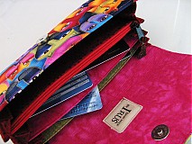 Peňaženky - Luxusní barevné čičiny - i na karty 17 cm - 2698128