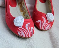 Ponožky, pančuchy, obuv - jarné červené - 2754653