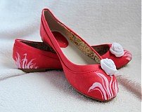 Ponožky, pančuchy, obuv - jarné červené - 2754655