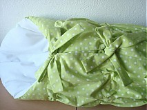 Detský textil - Perinka bledo zelená bodka - 2777987