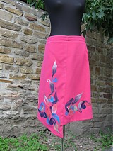 Sukne - Ružová sukňa so zaplsteným vzorom - 279357