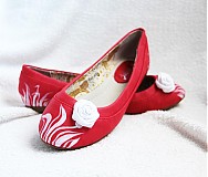 Ponožky, pančuchy, obuv - jarné červené - 2821894