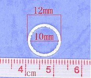 Komponenty - Konektor ozdobný krúžok /striebro/ 12mm/ 1ks - 2823628