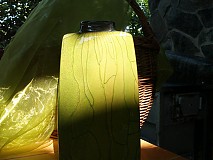 Váza zelená hranatá - Zelená tráva IV.