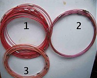 Komponenty - lanko - náhrdelníková obruč/ lososovo ružová /45 cm/ 1ks - 2842488