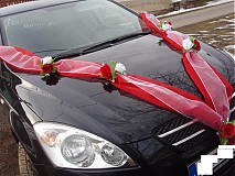 Dekorácie - Výzdoba na auto s ružami - dvojfarebná - 2951371