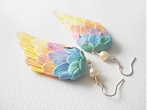 Náušnice - Krídla, náušnice, fimo (Pastelové) - 2982694