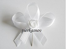 svadobné pieko biele s bielou ružičkou