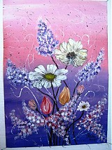 Obrazy - fialové kvetinkovo - 3113520