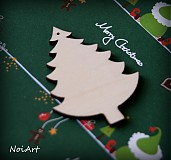 Dekorácie - Vianočná ozdoba stromček jednoduchý - 3162389