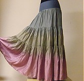 Sukne - Jako po babičce...dlouhá hedvábná sukně - 3184864