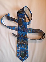 Pánske doplnky - Hodvábna Tmavá ornament kravata - 3215030