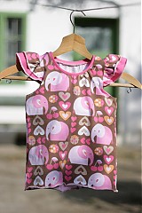Detské oblečenie - Tričko so sloníkmi, veľkosť 98 - 3217015