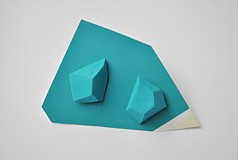 Náušnice - Geometrické náušnice | minimal arch | turquoise - 3234566