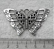 Komponenty - Motýľ filigrán 35x55mm-plat-1ks - 3236212