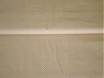 Textil - Látka bledo hnedá bodka 2 mm - 3268035