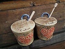 Nádoby - Súprava cukor + med Srdiečko na pravom mieste - 3282529