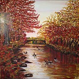 Obrazy - Jesenná riečka - 3309481