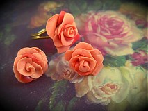 Sady šperkov - Vintage ružičky "peach" sada - 3319951