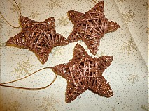 Dekorácie - Vianočne hviezdice - Trblietavé - 3 ks - 3324520
