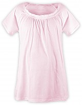 Topy, tričká, tielka - tehotenské a kojace TRIČKO na spanie aj na doma, výstrih gumička, svetlo ružová - 3376953