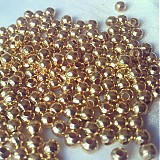 Korálky - Korálky kovové zlaté, 4mm, 0.35€/10ks - 3380127