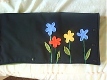 Detský textil - rukávnik na kočík s kvetinkami - 3446574
