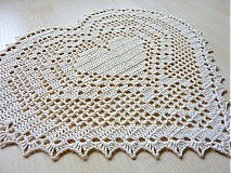 Úžitkový textil - Filetové srdce, veľké - 3461647