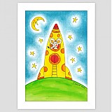 Obrazy - Syrová raketa obraz detský v ráme - 3476706