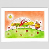 Kobylka maľovaný obrázok detský A4
