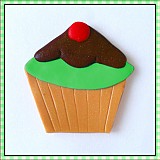 Magnetky - Pistáciový koláčik s čokoládovou polevou na chladničku - 3494587