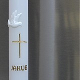 Sviečky - Sviečka na krst Patience zlatá - 3501600