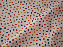 Textil - Látka bavlna farebné guličky 5 mm - 3598832