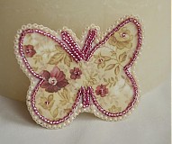 Brošne - Malinkový motýlik - 3610808