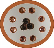 10mm našívacie kamienky kruh plochý povrch 8hran (ružové)