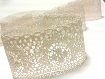 Galantéria - vintage čipka - krémová - 35 mm - 3654153