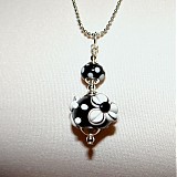 Náhrdelníky - Čiernobiely náhrdelník - 3669017