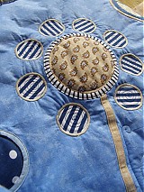 Úžitkový textil - V krajine zázrakov....béžovo-modré prevedenie-zástena :) - 3671078