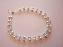 Náhrdelníky - Šitý oblúčik náhrdelník - 3689032