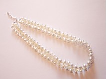Náhrdelníky - Bielo krémový náhrdelník - 3689267