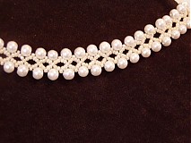 Náhrdelníky - Bielo krémový náhrdelník - 3689273