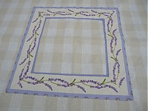 Úžitkový textil - Obrus -Levanduľa na bežovej - - 3706144