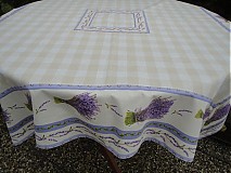 Úžitkový textil - Obrus -Levanduľa na bežovej - - 3706145