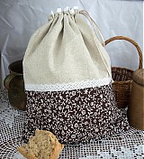 Úžitkový textil - Na chlebík - veľké vrecko - 3722726