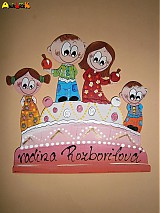 Tabuľky - Menovka - rodinka na torte - 3734346