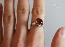 Prstene - Strieborný prsteň s karneolom - 409641