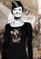 Topy, tričká, tielka - Maľované tričko Greta Garbo - 426549