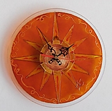 Hodiny - Ručne maľované hodiny SLNKO mandala - 441802