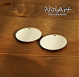 Materiál ručne robený - Základ na náušnice kruh 3,5 cm  - 472686